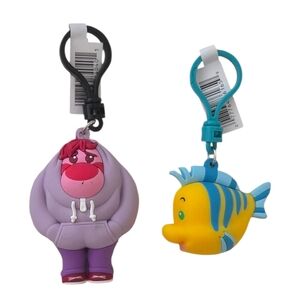 Two Figural Bag Clips ~ Inside Out Embarrassment + The Little Mermaid Flounder